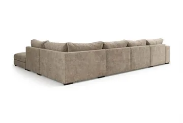 Dubai stor U-sofa modul med divan venstre ekstra dyb i Chenille - Brun - Møbler - Sofaer - Modulsofaer - Komplet modulsofa