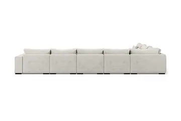 Dubai U-modulsofa Large med divan højre fløjl ekstra dyb - Hvid - Møbler - Sofaer - Modulsofaer - Komplet modulsofa