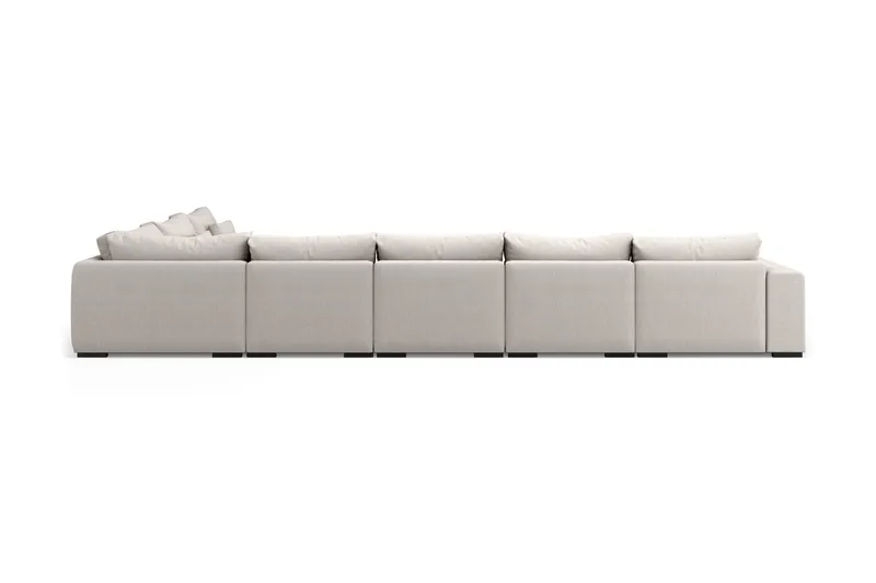 Dubai U-modulsofa Large med divan venstre ekstra dyb - Beige - Møbler - Sofaer - Modulsofaer - Komplet modulsofa