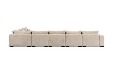 Dubai U-modulsofa Large med divan venstre ekstra dyb i Chenille - Beige - Møbler - Sofaer - Modulsofaer - Komplet modulsofa