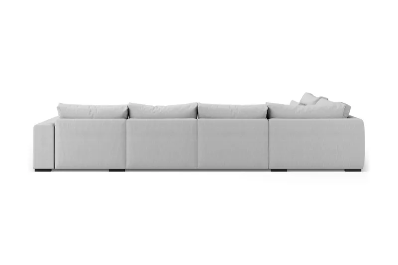 Dubai U-modulsofa med divan højre ekstra dyb - lysegrå - Møbler - Sofaer - Modulsofaer - Komplet modulsofa