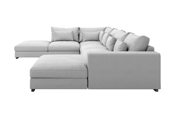 Dubai U-modulsofa med divan højre ekstra dyb - lysegrå - Møbler - Sofaer - Modulsofaer - Komplet modulsofa