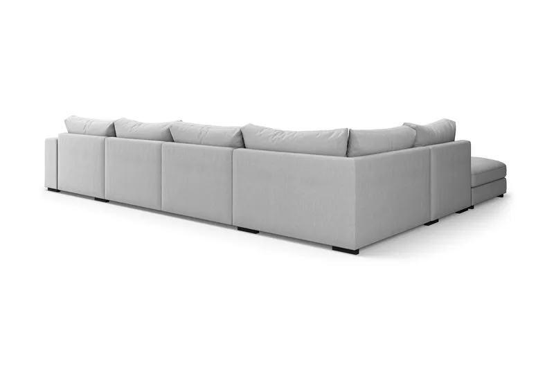 Dubai U-modulsofa med divan højre ekstra dyb - lysegrå - Møbler - Sofaer - Modulsofaer - Komplet modulsofa