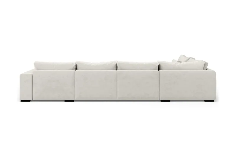 Dubai U-modulsofa med divan højre fløjl ekstra dyb - hvid - Møbler - Sofaer - Modulsofaer - Komplet modulsofa
