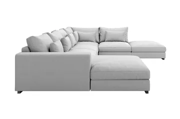 Dubai U-modulsofa med divan venstre ekstra dyb - lysegrå - Møbler - Sofaer - Modulsofaer - Komplet modulsofa