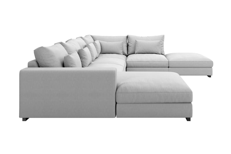 Dubai U-modulsofa med divan venstre ekstra dyb - lysegrå - Møbler - Sofaer - Modulsofaer - Komplet modulsofa