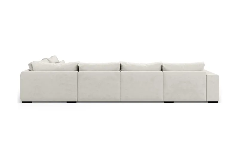 Dubai U-modulsofa med divan venstre fløjl ekstra dyb - Hvid - Møbler - Sofaer - Modulsofaer - Komplet modulsofa