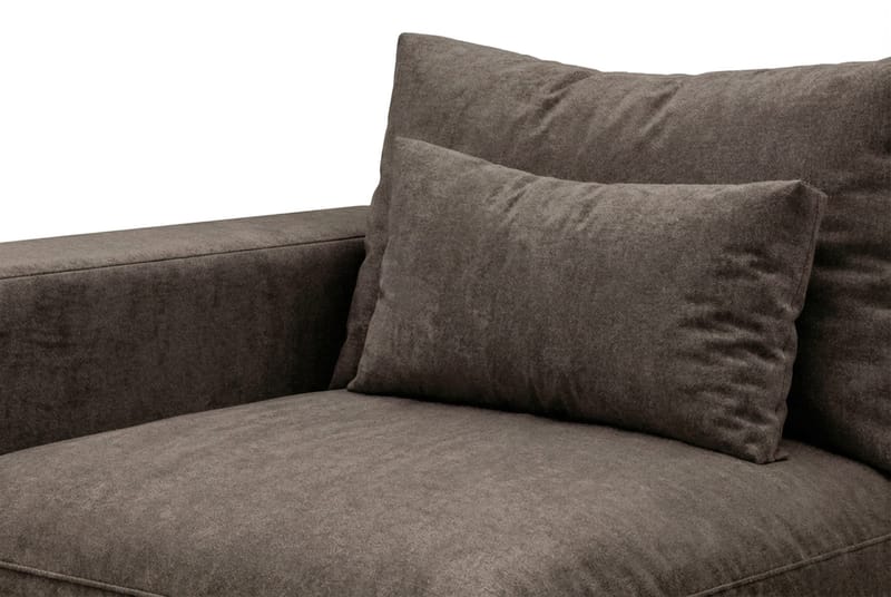 Dubai Venstrevendt Bred Armlænsmodul til Modulsofa 27 cm i Chenille - Brun - Møbler - Sofaer - Modulsofaer - Andre moduler til modulsofa