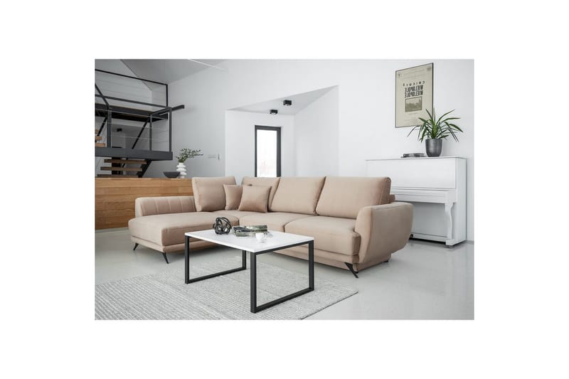 Modulsofa Eltap Larde 286x191x90 cm - Loco 20, Beige, Venstre - Møbler - Sofaer - Sovesofaer
