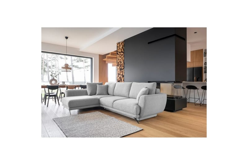Modulsofa Eltap Larde 286x191x90 cm - Roko 4, Grå, Venstre - Møbler - Sofaer - Sovesofaer