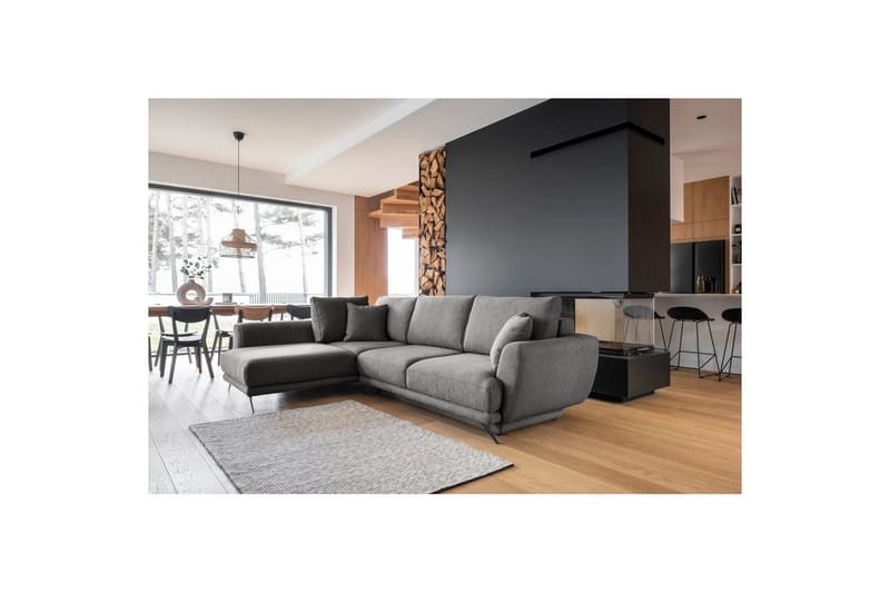 Modulsofa Eltap Larde 286x191x90 cm - Roko 5, Mørkegrå, Venstre - Møbler - Sofaer - Sovesofaer