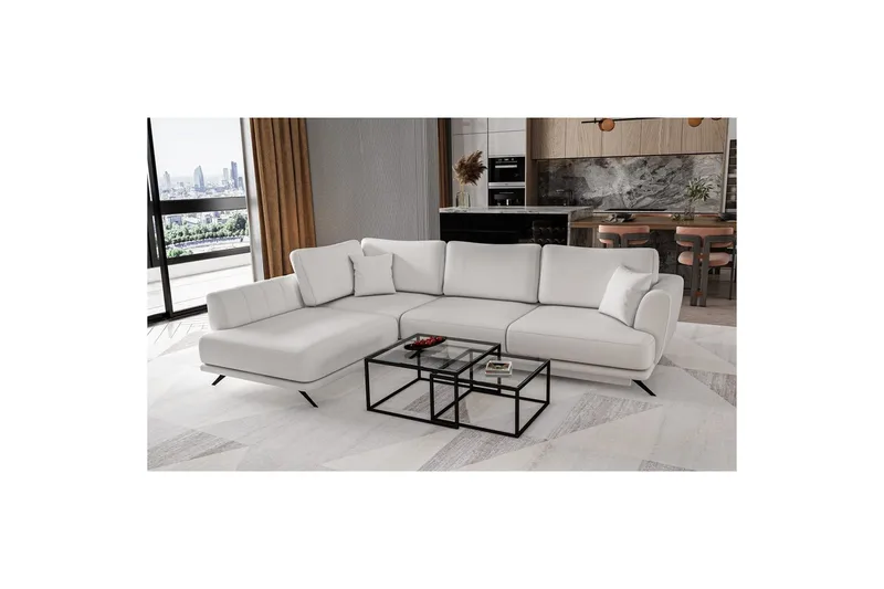 Modulsofa Eltap Larde 286x191x90 cm, Softis 17, Venstre
