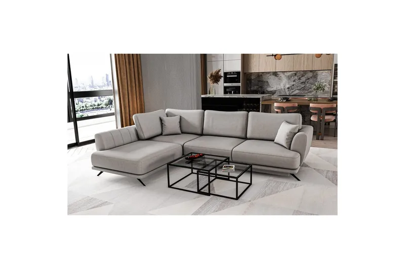 Modulsofa Eltap Larde 286x191x90 cm, Sola 4, Venstre