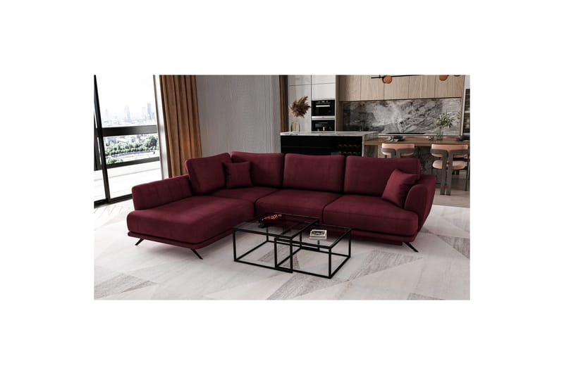 Modulsofa Eltap Larde 286x191x90 cm, Velvetmat 25, Venstre