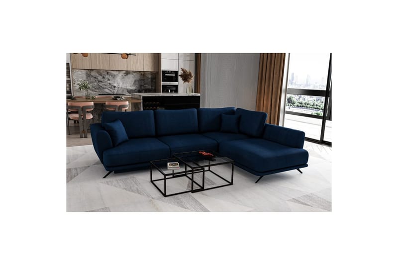 Modulsofa Eltap Larde 286x191x90 cm - Velvetmat 40, Højre - Møbler - Sofaer - Sovesofaer