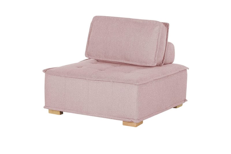 Hörnsoffa Beliani Tibro Beige/ljust trä Blush Pink||Light colored wood - Møbler - Sofaer - Modulsofaer - Komplet modulsofa
