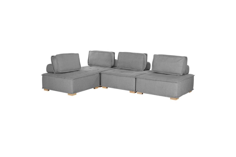 Hörnsoffa Beliani Tibro Beige/ljust trä Light grey||Light colored wood - Møbler - Sofaer - Modulsofaer - Komplet modulsofa
