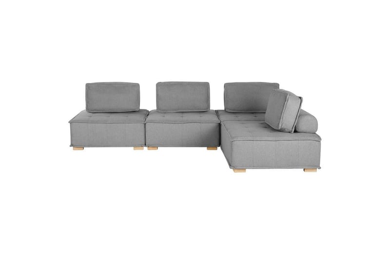 Hörnsoffa Beliani Tibro Beige/ljust trä Light grey||Light colored wood - Møbler - Sofaer - Modulsofaer - Komplet modulsofa