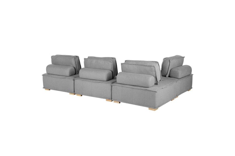 Hörnsoffa Beliani Tibro Beige/ljust trä Light grey||Light colored wood - Møbler - Sofaer - Modulsofaer - Komplet modulsofa