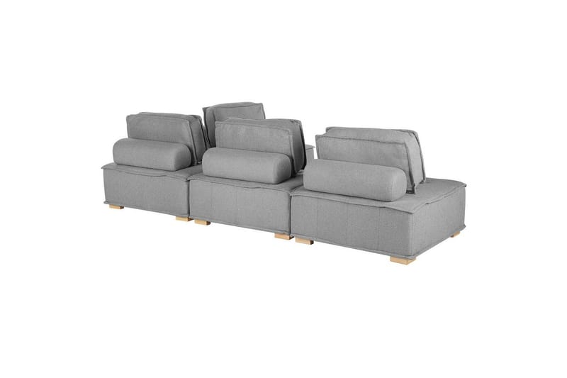 Hörnsoffa Beliani Tibro Beige/ljust trä Light grey||Light colored wood - Møbler - Sofaer - Modulsofaer - Komplet modulsofa