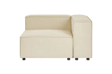 Hörnsoffa med fotpall Beliani Aprica Beige - Møbler - Sofaer - Modulsofaer - Komplet modulsofa