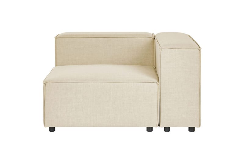 Hörnsoffa med fotpall Beliani Aprica Beige - Møbler - Sofaer - Modulsofaer - Komplet modulsofa