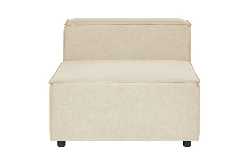 Hörnsoffa med fotpall Beliani Aprica Beige - Møbler - Sofaer - Modulsofaer - Komplet modulsofa