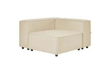 Hörnsoffa med fotpall Beliani Aprica Beige - Møbler - Sofaer - Modulsofaer - Komplet modulsofa