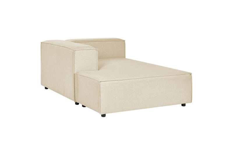 Hörnsoffa med fotpall Beliani Aprica Beige - Møbler - Sofaer - Modulsofaer - Komplet modulsofa