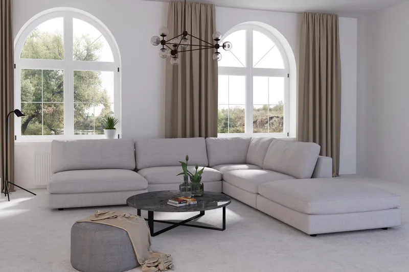 Arken 1-personers Hjørnemodul i Stof - Grå - Møbler - Sofaer - Modulsofaer - Hjørnemodul