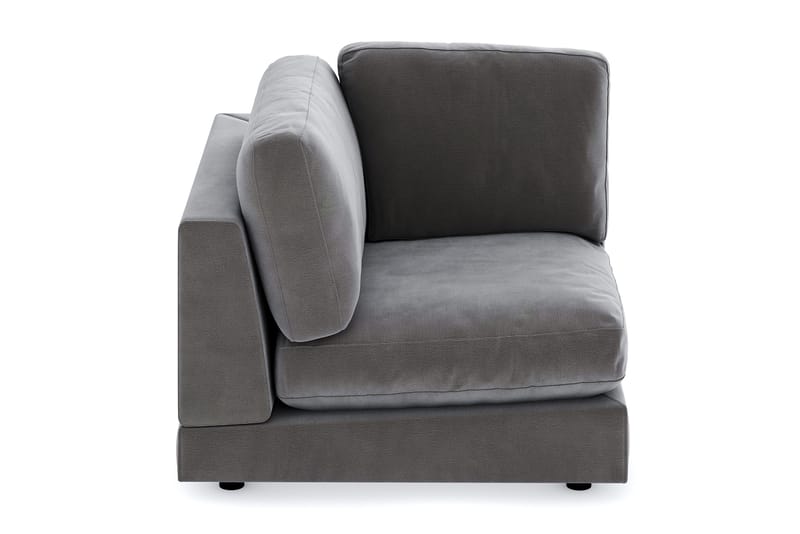 Arken 1-personers Hjørnemodul i Fløjl - Mørkegrå - Møbler - Sofaer - Modulsofaer - Hjørnemodul