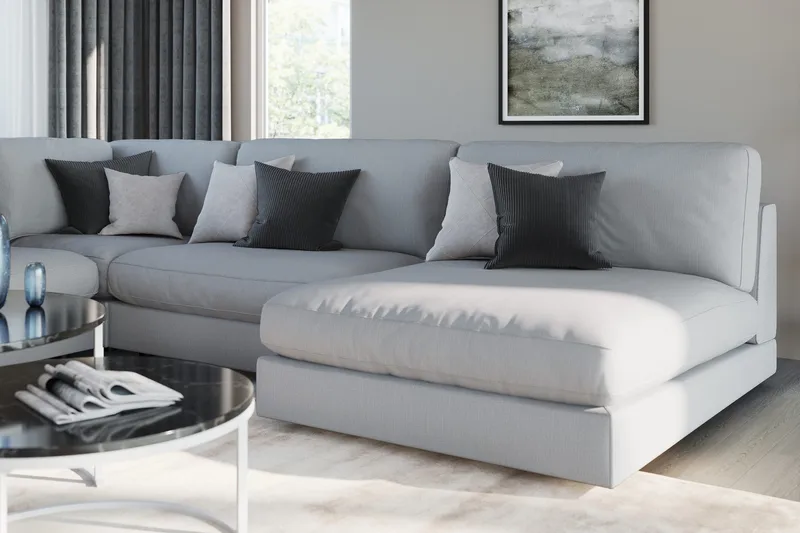 Arken 1-personers Hjørnemodul i Stof - Grå - Møbler - Sofaer - Modulsofaer - Hjørnemodul