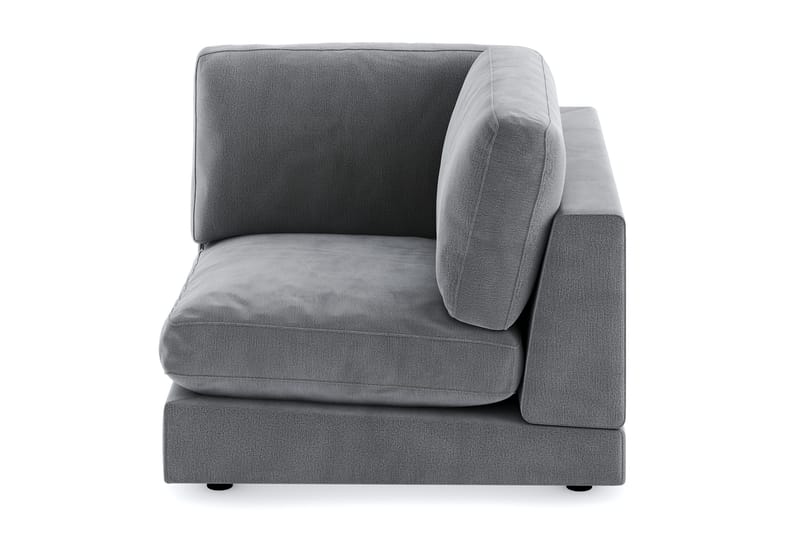 Arken 1-personers Hjørnemodul i Fløjl - Lysegrå - Møbler - Sofaer - Modulsofaer - Hjørnemodul