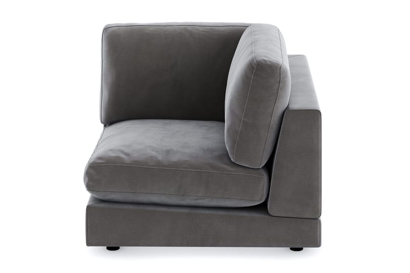 Arken 1-personers Hjørnemodul i Fløjl - Mørkegrå - Møbler - Sofaer - Modulsofaer - Hjørnemodul