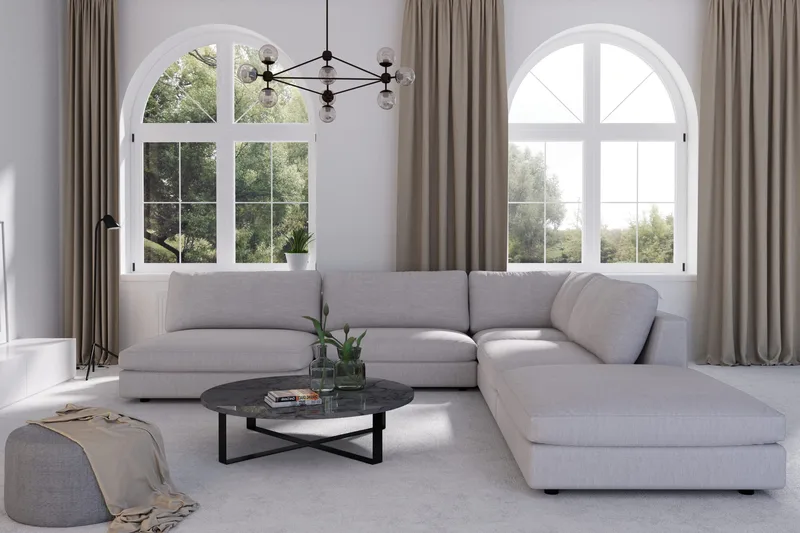 Arken 1-personers Hjørnemodul i Stof - Grå - Møbler - Sofaer - Modulsofaer - Hjørnemodul