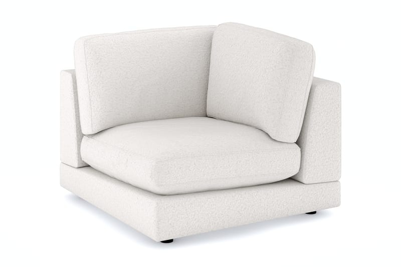 Arken 1-personers Hjørnemodul i Bouclé, Hvid