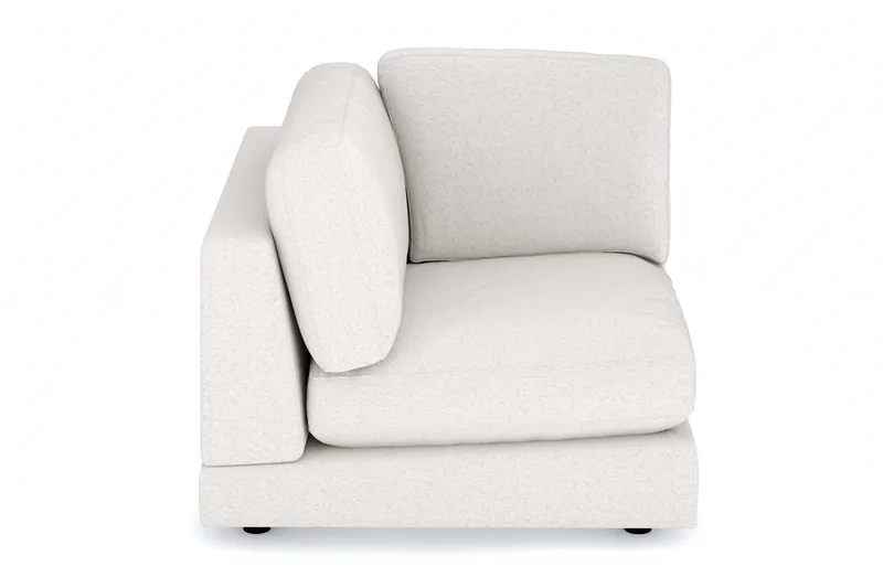 Arken 1-personers Hjørnemodul i Bouclé - Hvid - Møbler - Sofaer - Modulsofaer - Hjørnemodul