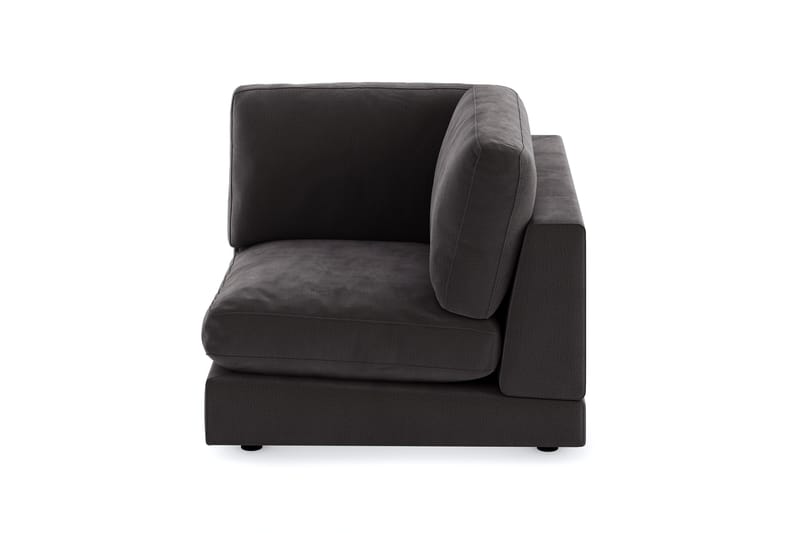 Arken 1-personers Hjørnemodul i Fløjl - Mørkegrå - Møbler - Sofaer - Modulsofaer - Hjørnemodul