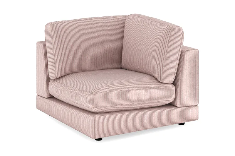 Arken 1-personers Hjørnemodul i Manchester - Rosa - Møbler - Sofaer - Modulsofaer - Hjørnemodul