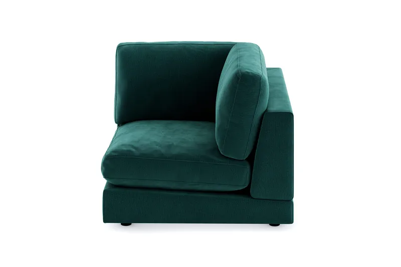 Arken 1-personers Hjørnemodul i Fløjl - Grøn - Møbler - Sofaer - Modulsofaer - Hjørnemodul