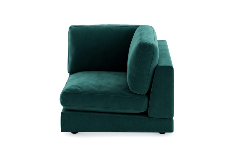 Arken 1-personers Hjørnemodul i Fløjl - Grøn - Møbler - Sofaer - Modulsofaer - Hjørnemodul