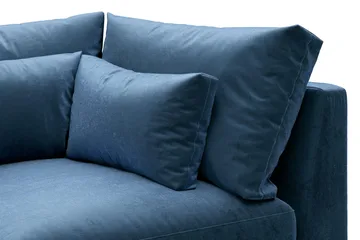 Dubai Hjørnemodul Velour Ekstra Dyb - Blå - Møbler - Sofaer - Modulsofaer - Hjørnemodul