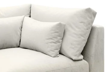 Dubai Hjørnemodul Velour Ekstra Dyb - Hvid - Møbler - Sofaer - Modulsofaer - Hjørnemodul