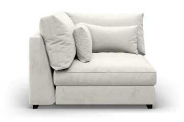 Dubai Hjørnemodul Velour Ekstra Dyb - Hvid - Møbler - Sofaer - Modulsofaer - Hjørnemodul