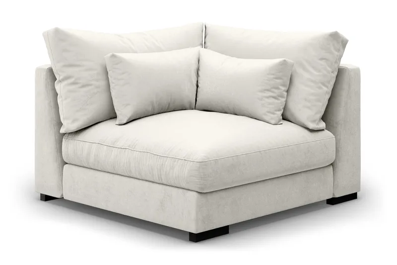 Dubai Hjørnemodul Velour Ekstra Dyb - hvid - Møbler - Sofaer - Modulsofaer - Hjørnemodul