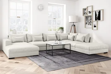 Dubai Hjørnemodul Velour Ekstra Dyb - Hvid - Møbler - Sofaer - Modulsofaer - Hjørnemodul
