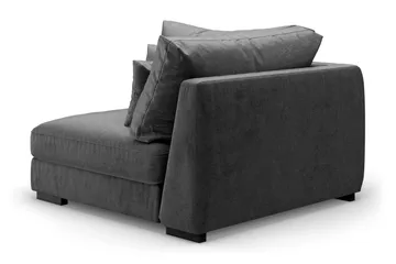 Dubai Hjørnemodul Velour Ekstra Dyb - Mørkegrå - Møbler - Sofaer - Modulsofaer - Hjørnemodul