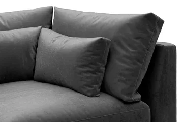 Dubai Hjørnemodul Velour Ekstra Dyb - Mørkegrå - Møbler - Sofaer - Modulsofaer - Hjørnemodul
