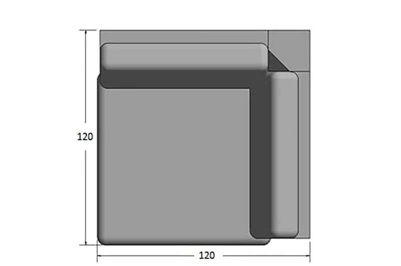 Dubai Modulserie Hjørnemodul Velour ekstra dyb - Hvid - Møbler - Sofaer - Modulsofaer - Hjørnemodul