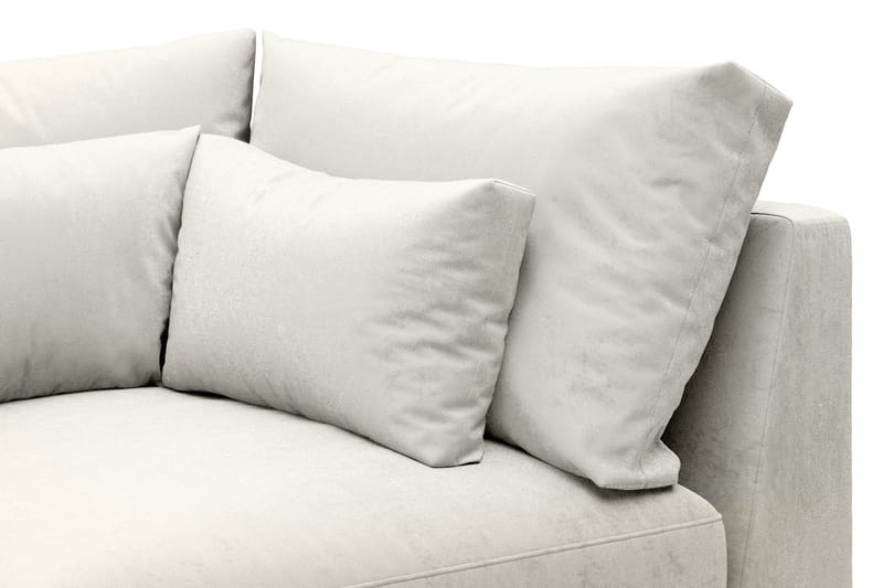 Dubai Modulserie Hjørnemodul Velour - Hvid - Møbler - Sofaer - Modulsofaer - Hjørnemodul